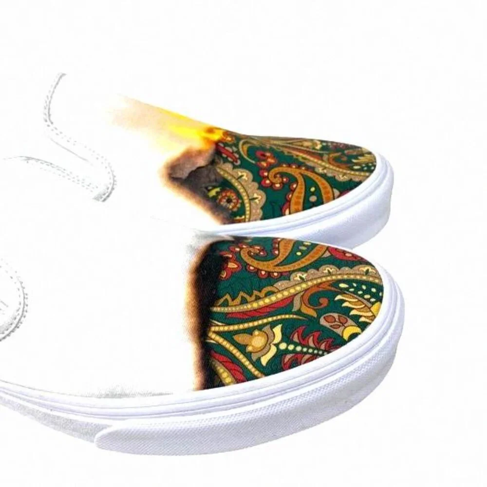 VANS Classic Slip On Shoes Low Top White Women VN000XG8AZQ Skate Sneakers Canvas